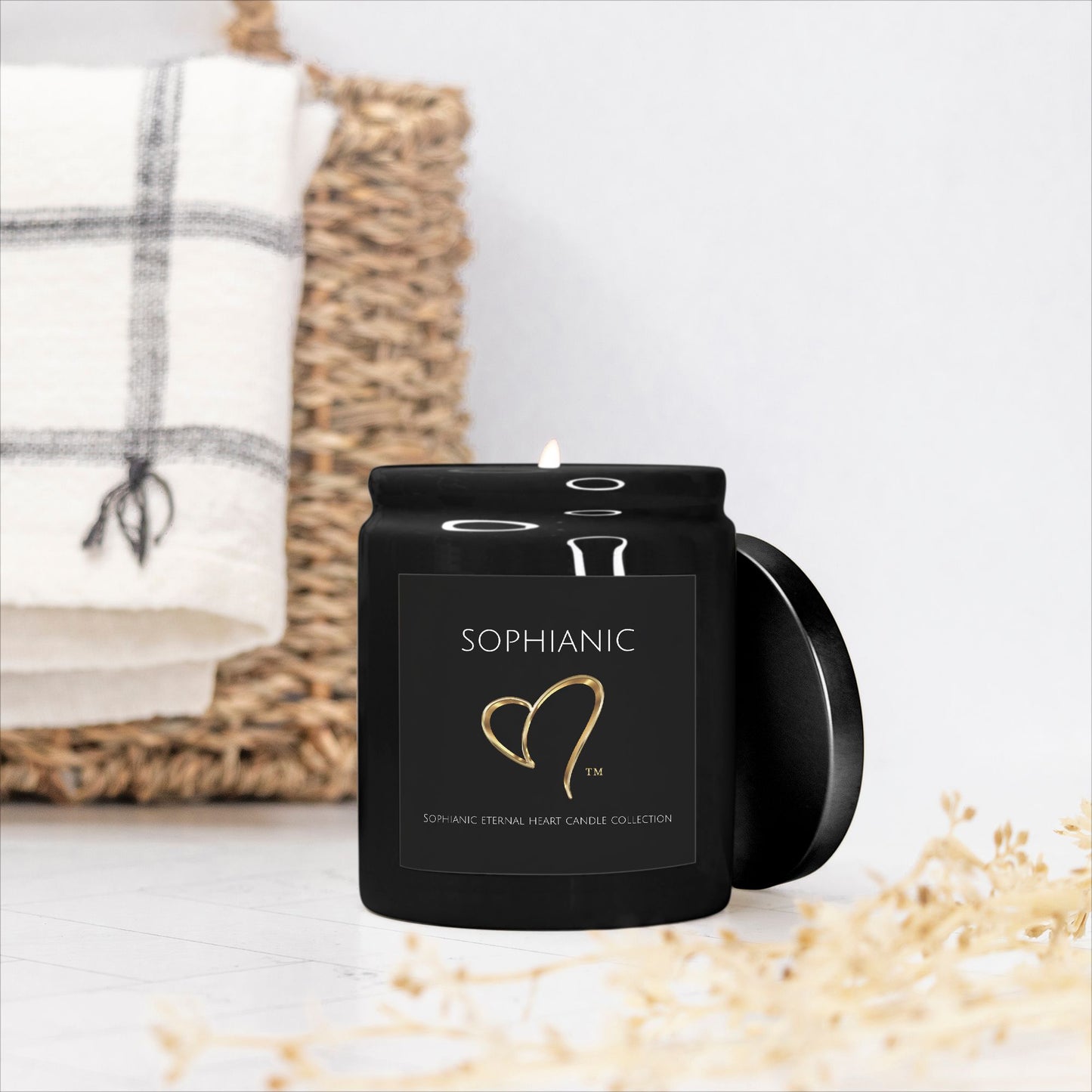 Sophianic Eternal Heart Candle Collection (Black Jar)