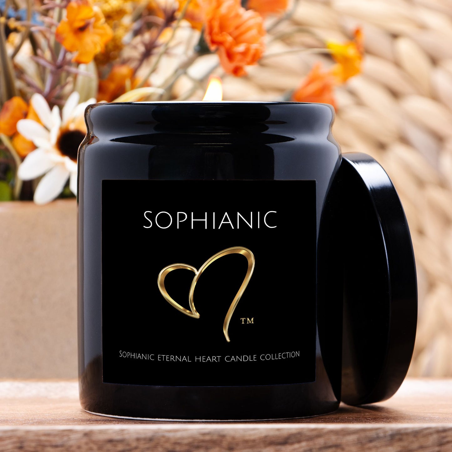 Sophianic Eternal Heart Candle Collection (Black Jar)